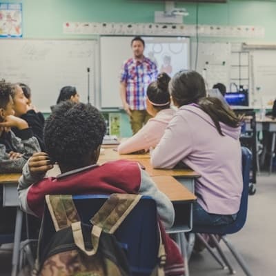 Teacher teaching at Ayaz Ahmad Academy
